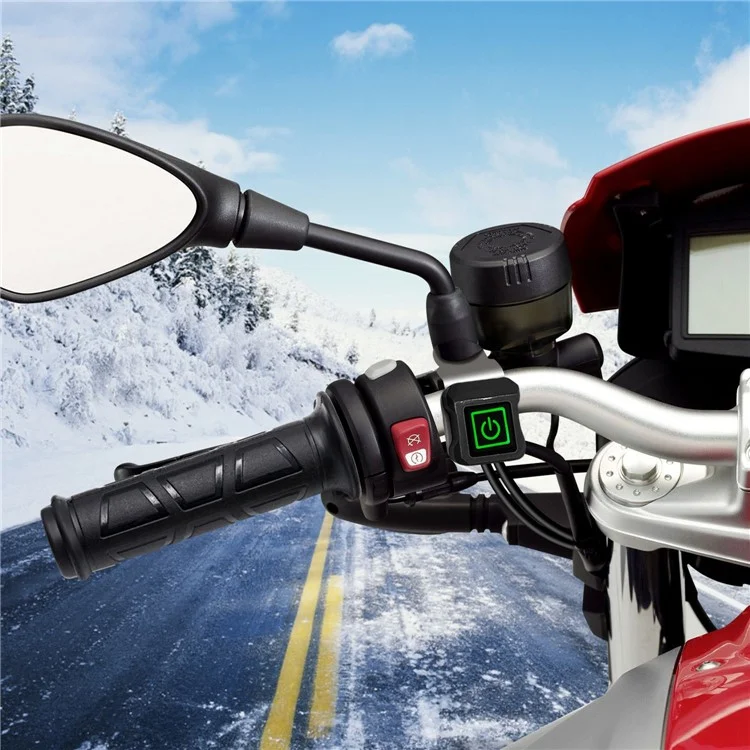 WUPP ZH-983B6 1 paire de poignées chauffantes électriques d'hiver pour moto 12V 3 niveaux de température réglables
