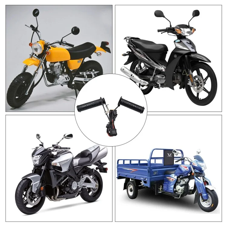 WUPP ZH-983B6 1 paire de poignées chauffantes électriques d'hiver pour moto 12V 3 niveaux de température réglables