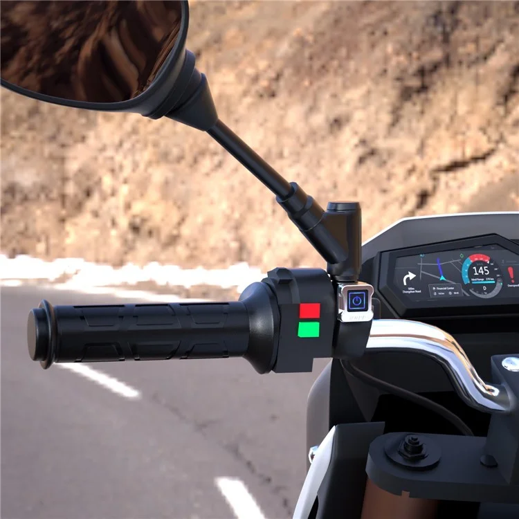 Wupp ZH-983C1 1Pair Smart 3-gang Mit 12-v-motorradheizung Erhitzte Griffe Universal Electric Heating-lenker Modifiziertes Heizgriff Elektrische Roller Wärmer Handgriffe