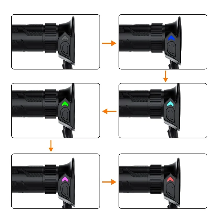 WUPP ZH-990B1 1Pair 5-Gear 12V Motorcycle Heating Handlebar Electric Heated Grips with Indicator Warmer Heating Grips for Winter