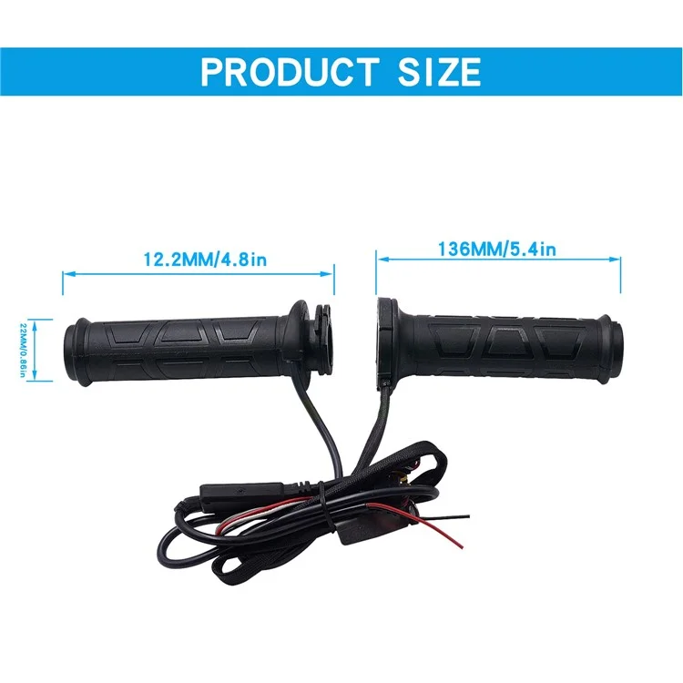 WUPP CS-095B1 1pair Motorradheizungs-lenker Für Winter Elektrische Erhitzte Griffe 12-v-heizheizung Griffe