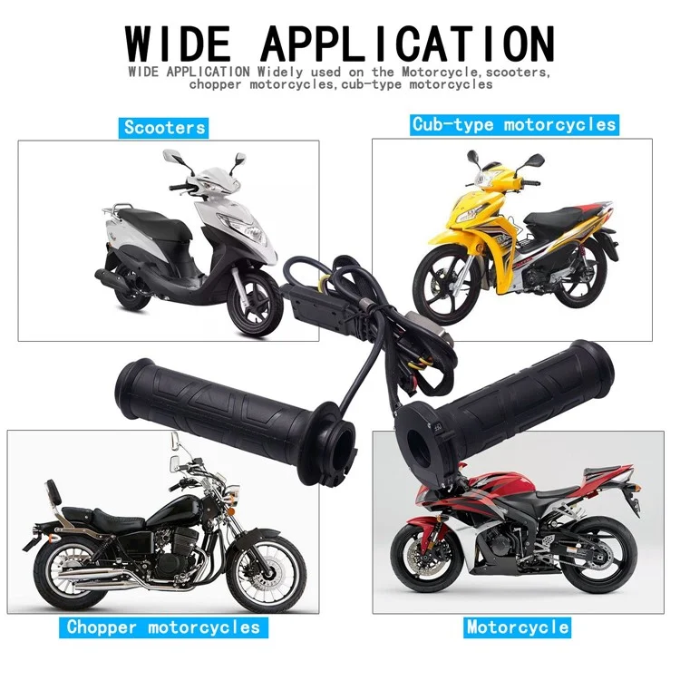 WUPP CS-095B1 1pair Motorradheizungs-lenker Für Winter Elektrische Erhitzte Griffe 12-v-heizheizung Griffe