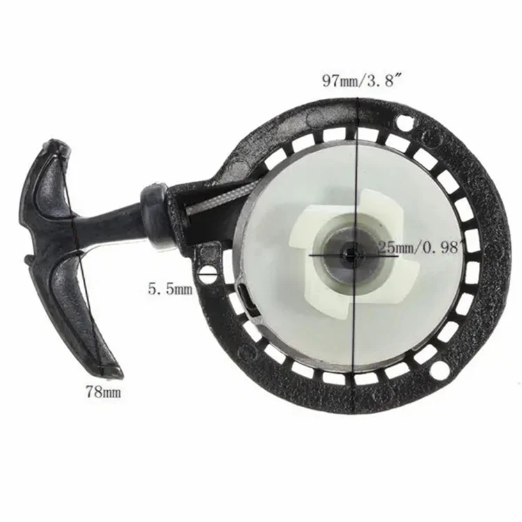 2-Takt-Motorrad-Seilzugstarter, Aluminium-Seilzugstarter für 49CC ATV, Pocket Bike, Mini-Motorrad
