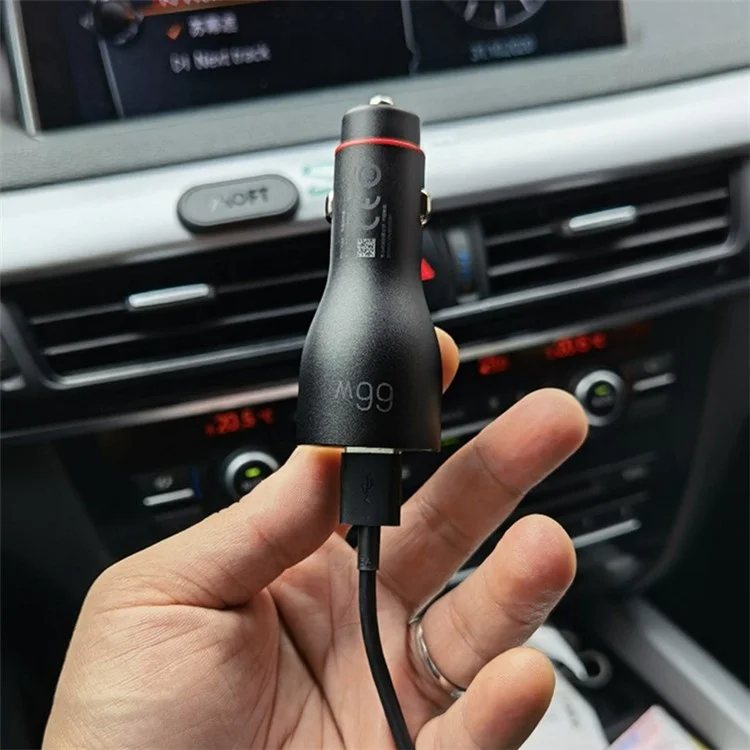 Chargeur de voiture super rapide HUAWEI P0006 66 W max avec 2 ports de sortie USB-A
