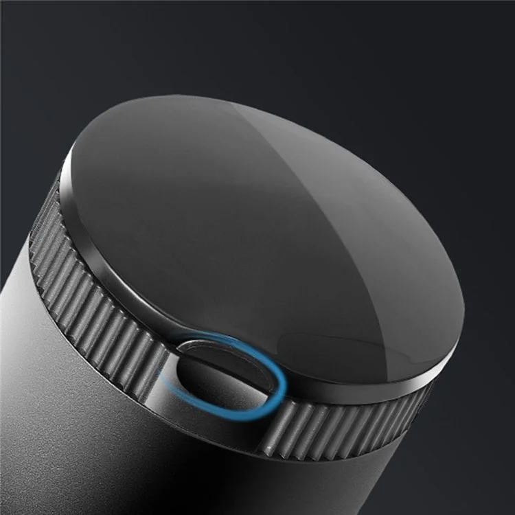 Cenicero de Coche con Luz LED de Aleación de Aluminio con Tapa - Negro