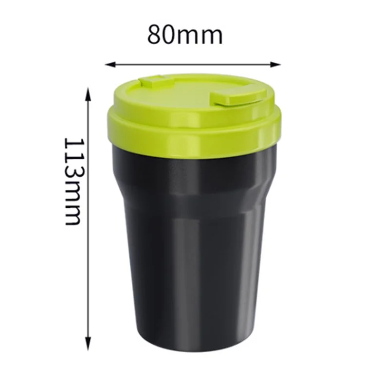 CARFU AC-802 ABS Car Ashtray with Lid Vehicle Interior Garbage Can Ashtray - Green