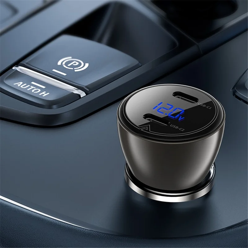 ACEFAST B10 PD 60W Dual Type-C Ports Fast Charging Charger Station Cigarette Lighter Car Charger