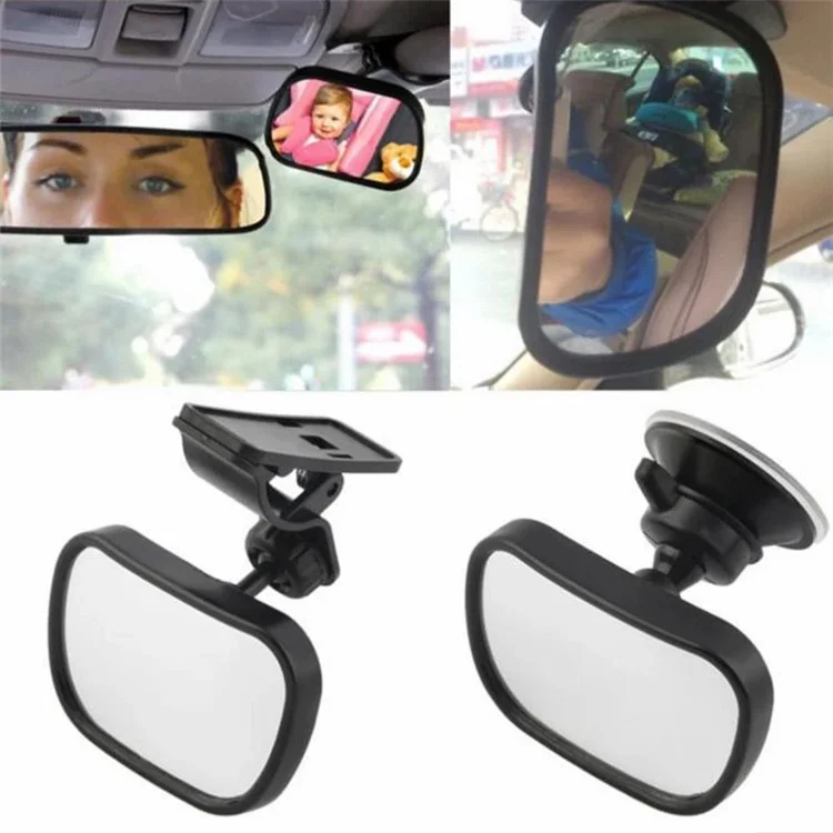 Specchio di sicurezza per auto per bambini TIROL, specchietto retrovisore con ventosa e staffa a clip per bambini, neonati e bambini piccoli