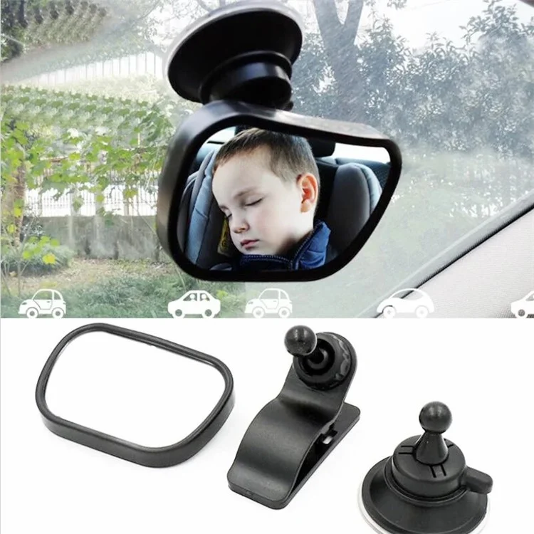Specchio di sicurezza per auto per bambini TIROL, specchietto retrovisore con ventosa e staffa a clip per bambini, neonati e bambini piccoli