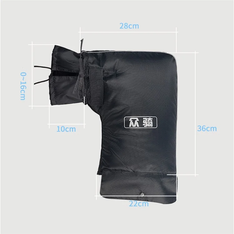 WUPP CS-1506A2 1 Paar Motorrad-Handschuhe Winter Elektrisches Fahrrad Warmer Lenkerüberzug, Kleine Öffnung
