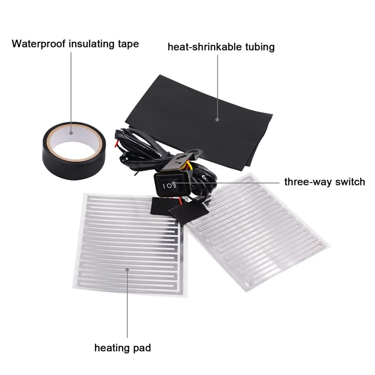 WUPP CS-043A1 Manopole Riscaldate Elettriche per Motocicletta 12V, Supporto Regolazione Temperatura