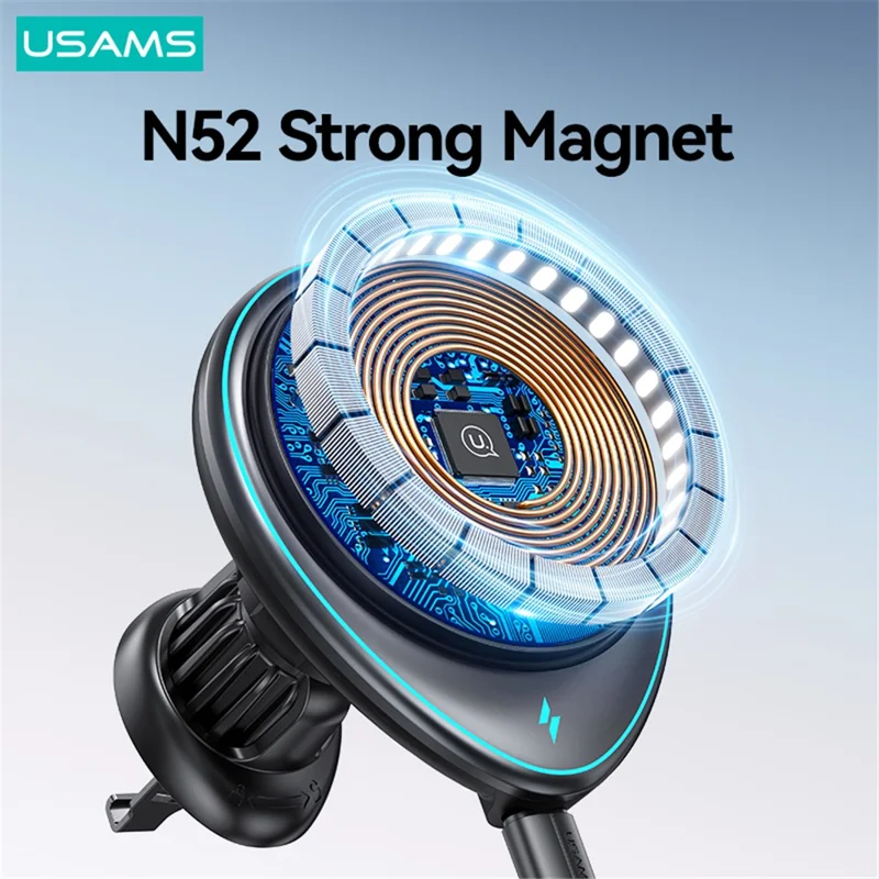 USAMS US-CD222 JC Series Car Magnetic Wireless Charger Air Vent Phone Charging Bracket