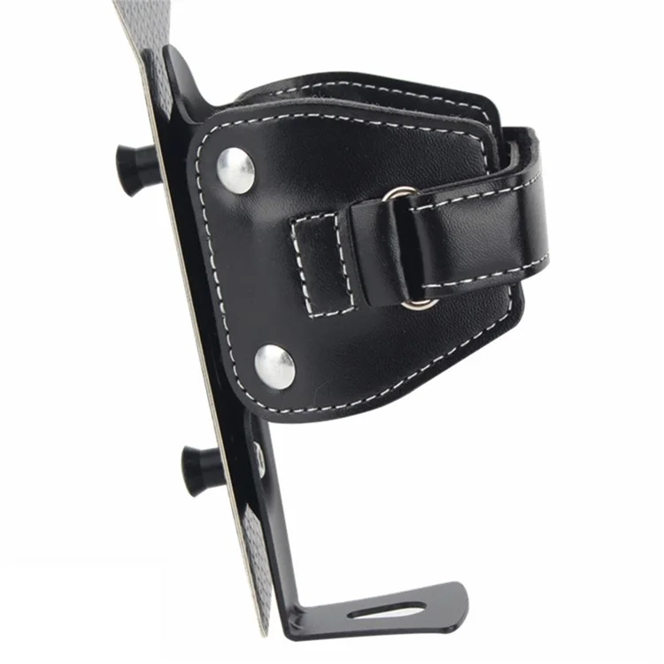 ODI Bike Mount Genuine Cow Leather Water Bottle Holder Cycling Kettle Holder, with Converter - Black