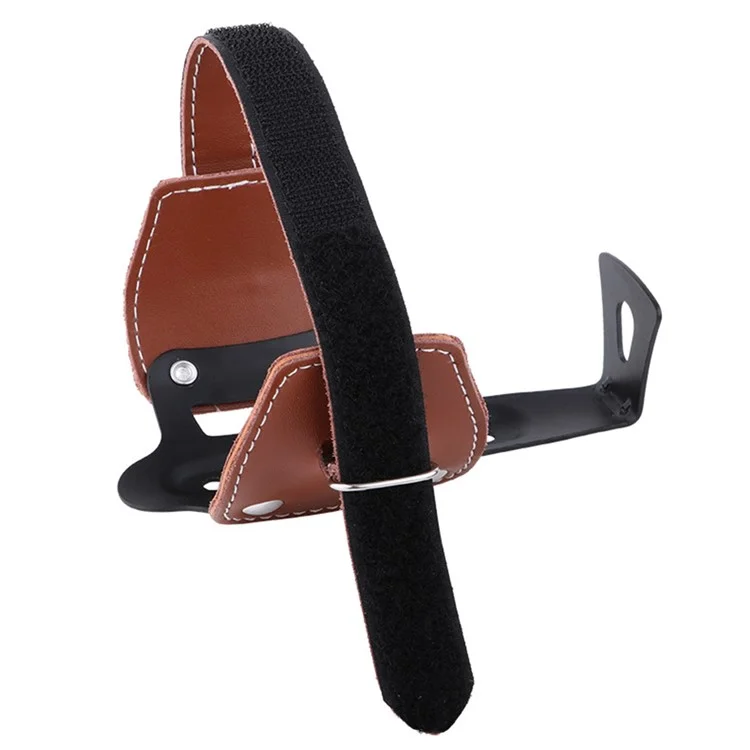 ODI Bike Mount Genuine Cow Leather Water Bottle Holder Cycling Kettle Holder, with Converter - Black