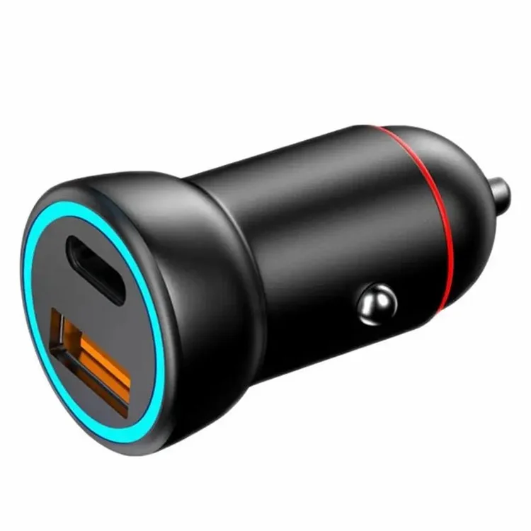 P3 100W Fast Charging Type-C+USB Car Charger with 3-in-1 Cable for Apple / Huawei / Xiaomi