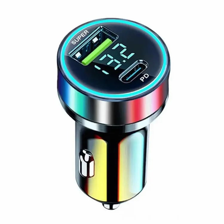 Chargeur de Voiture D3-PD 120W Type-c + Port Double Usb + 100w Câble de Charge Rapide 3-en-1