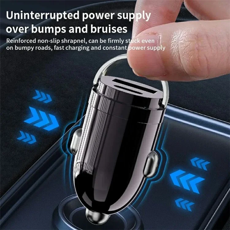 G20 12-24V 120W USB+Type-C Phone Fast Charging Adapter Car Charger with Type-C to 8Pin Cable