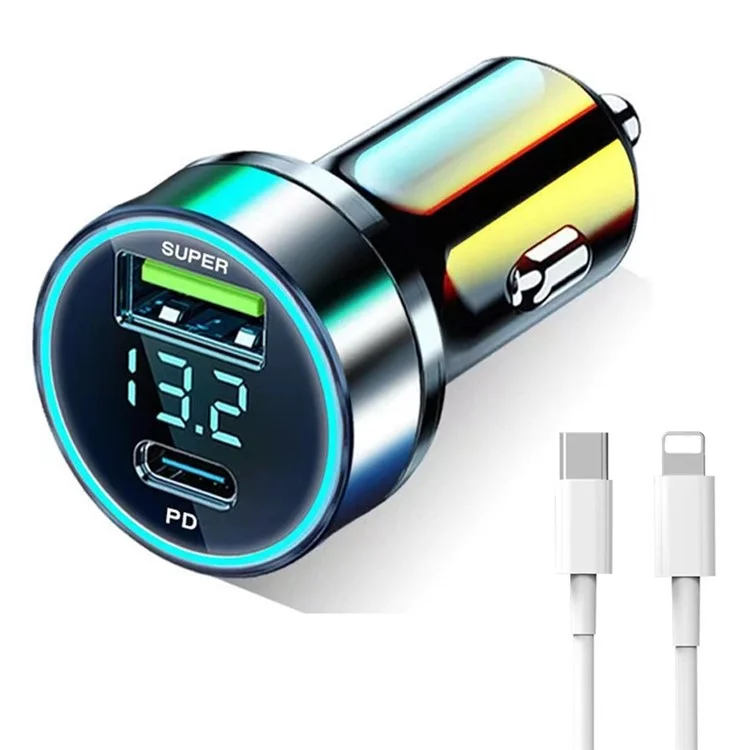 D3-PD 120W Schnelles Auto Ladegerät Usb+typ-c-leistungsadapter Mit Pd-ip-kabel Für Das Iphone