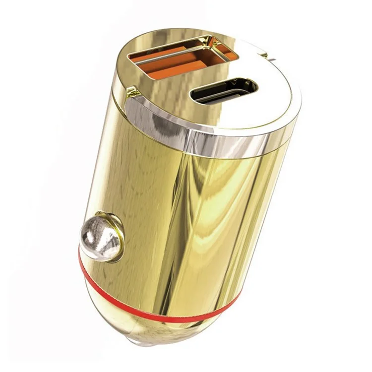 G30J Tipo-C+USB Dual Port 133W High Power Hidden Pull Ring Car Charger