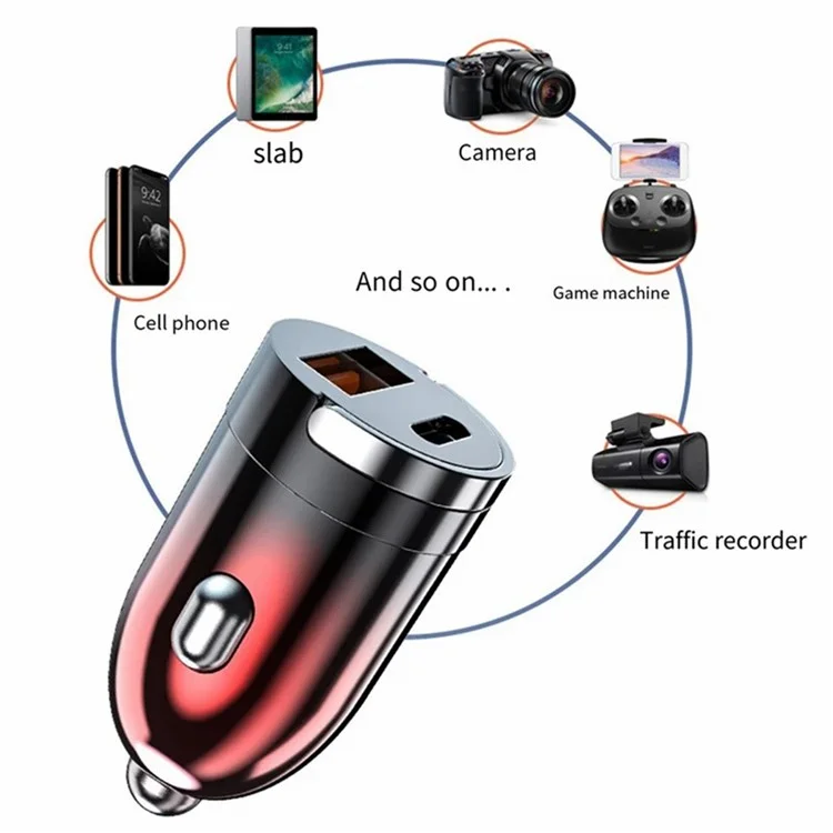 G20JB M100W+PD 20W Auto Ladegerät Telefonladeadapter Dual Port Zigarette Leichteradapter Für 12-24 v Auto