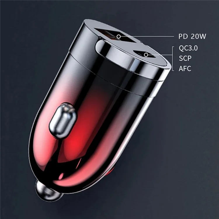 G20JB  M100W+PD 20W Car Charger Phone Charging Adapter Dual Port Cigarette Lighter Adapter for 12-24V Car