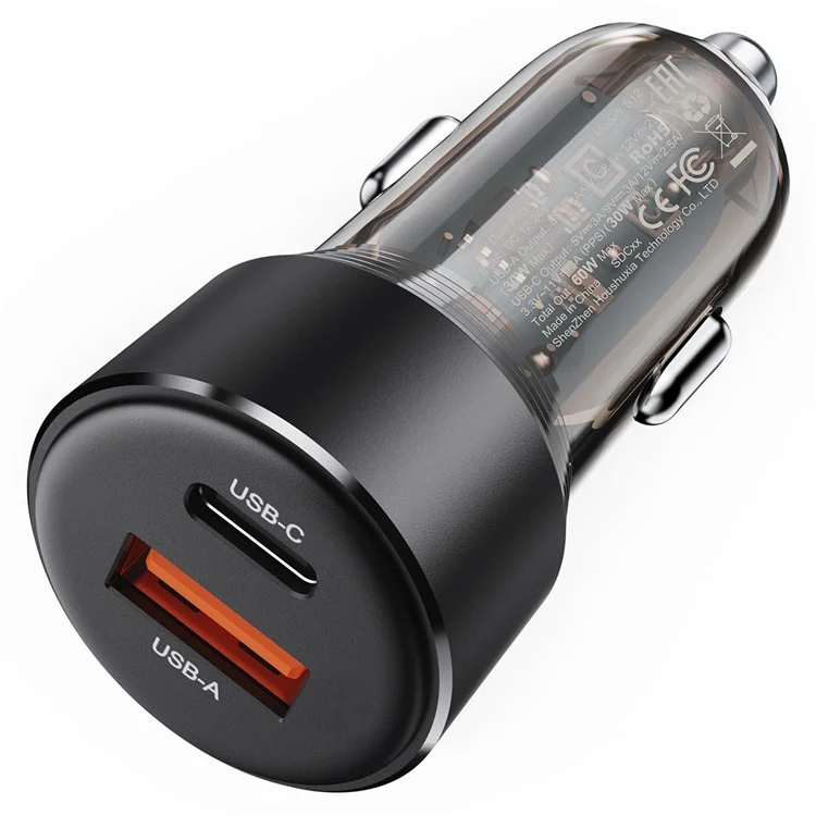 ACEFAST B12 60W USB-A+Type-C Auto-Ladegerät Zigarettenanzünder Handy-Schnellladegerät