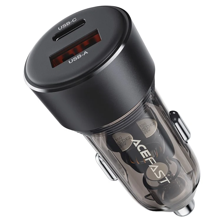 ACEFAST B12 60W USB-A+Type-C Auto-Ladegerät Zigarettenanzünder Handy-Schnellladegerät