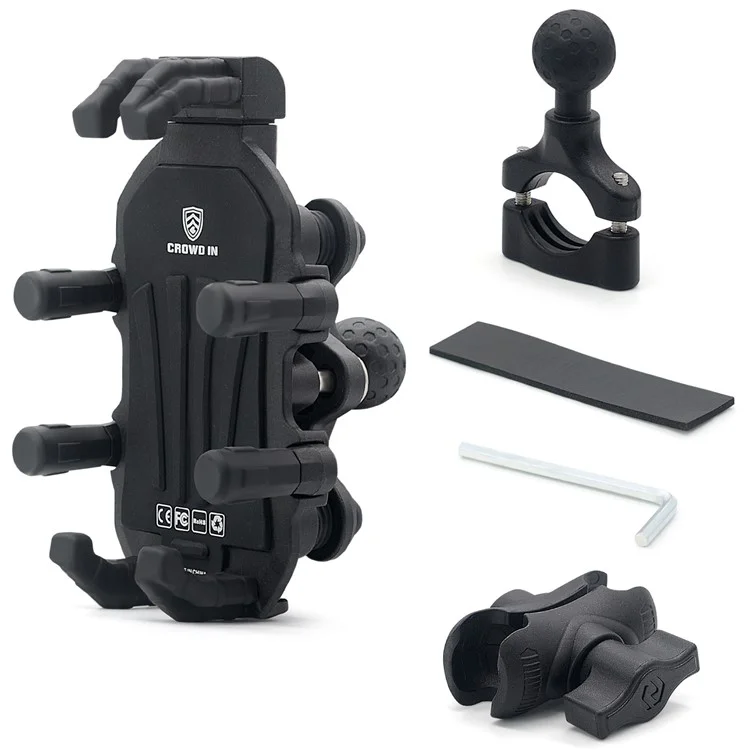 Suporte de Telefone para Motocicleta WUPP CS-1990A1, Suporte de Montagem de Guidão de Motocicleta em Alumínio Antivibração