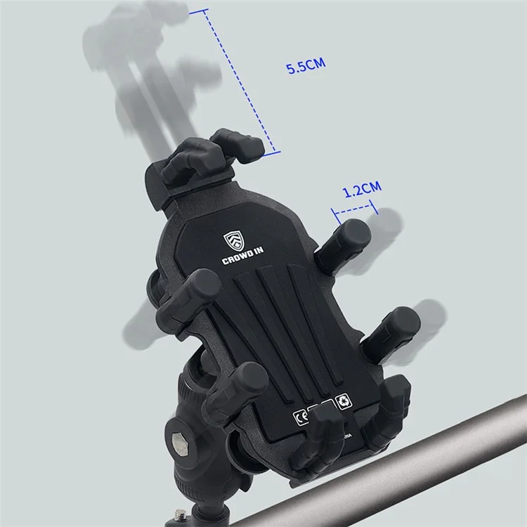 Suporte de Telefone para Motocicleta WUPP CS-1990A1, Suporte de Montagem de Guidão de Motocicleta em Alumínio Antivibração