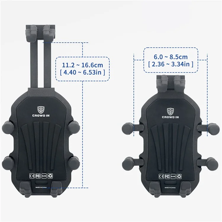 Suporte de Telefone para Motocicleta WUPP CS-1990A1, Suporte de Montagem de Guidão de Motocicleta em Alumínio Antivibração