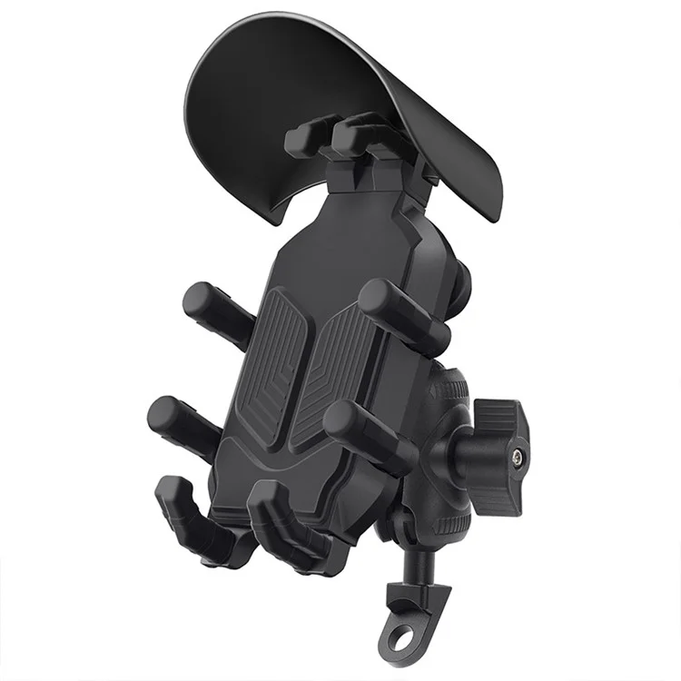 WUPP CS-1988A2 Suporte de Celular para Espelho Retrovisor Ajustável para Motocicleta e Bicicleta, Cabeça de Esfera em Liga de Alumínio