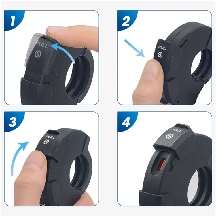 WUPP CS-1944C1 / B1 Caricabatterie USB+Type-C per Motociclette Adattatore di Ricarica per Telefono Cellulare con Coperchio Impermeabile