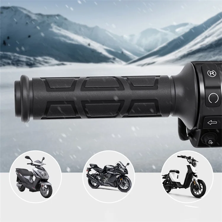 WUPP CSZH-1838B1 1 Pair 12V Heated Handle Grips Motorbike Scooter Hot Grips with 1.5m ACC Cable