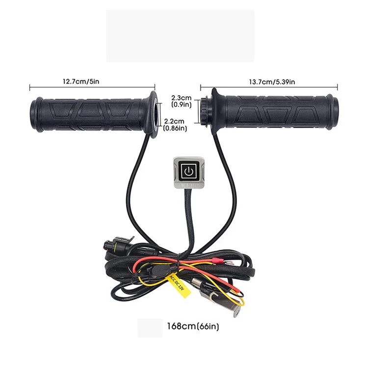 WUPP CSZH-1839A1 1 Par 12V Aquecidos Alças Manípulos Scooter Hot Grips com 5+1 Temperatura Ajustável