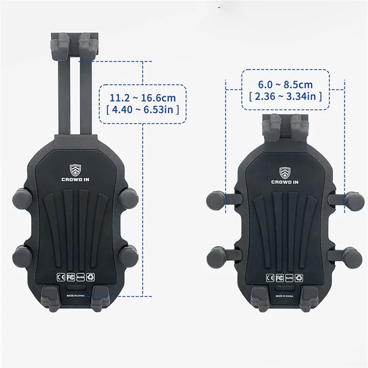 WUPP ZH-1990A1 Motorcycle Electric Bike Phone Mount Cell Phone Bracket + M8 Ball Head Set