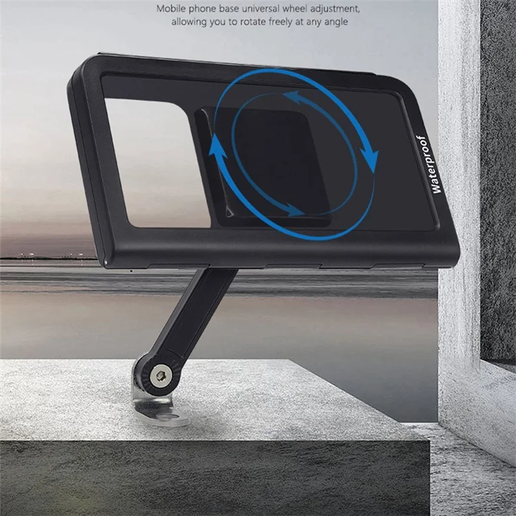 WUPP CS-1937A1 Motorbike Waterproof Phone Holder Rearview Mirror Mount Phone Case