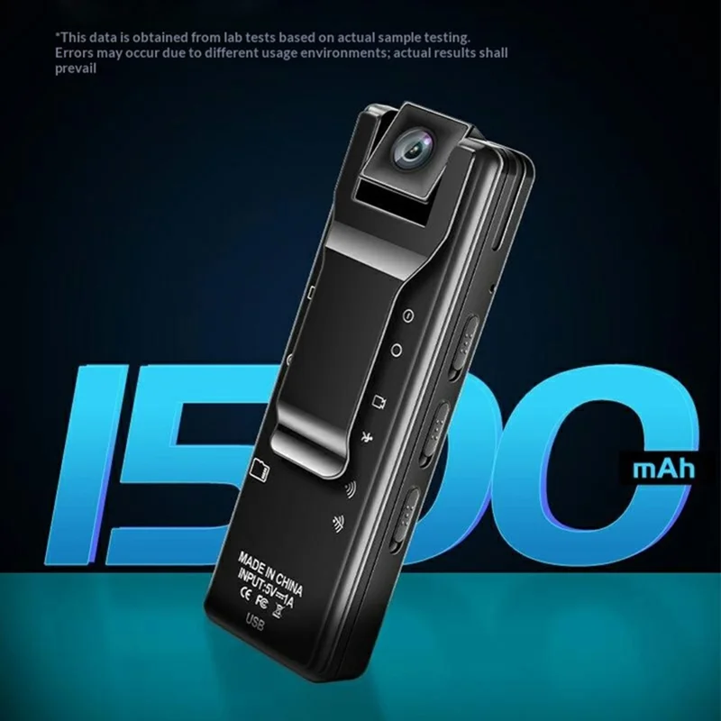 K68 HD 4K Bodycamera met hoge capaciteit videorecorder 180° draaiobjectief Bewegingsdetectie Actiecamera