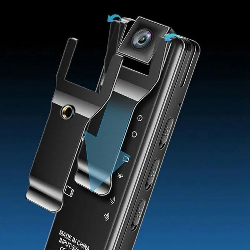 K68 HD 4K Bodycamera met hoge capaciteit videorecorder 180° draaiobjectief Bewegingsdetectie Actiecamera