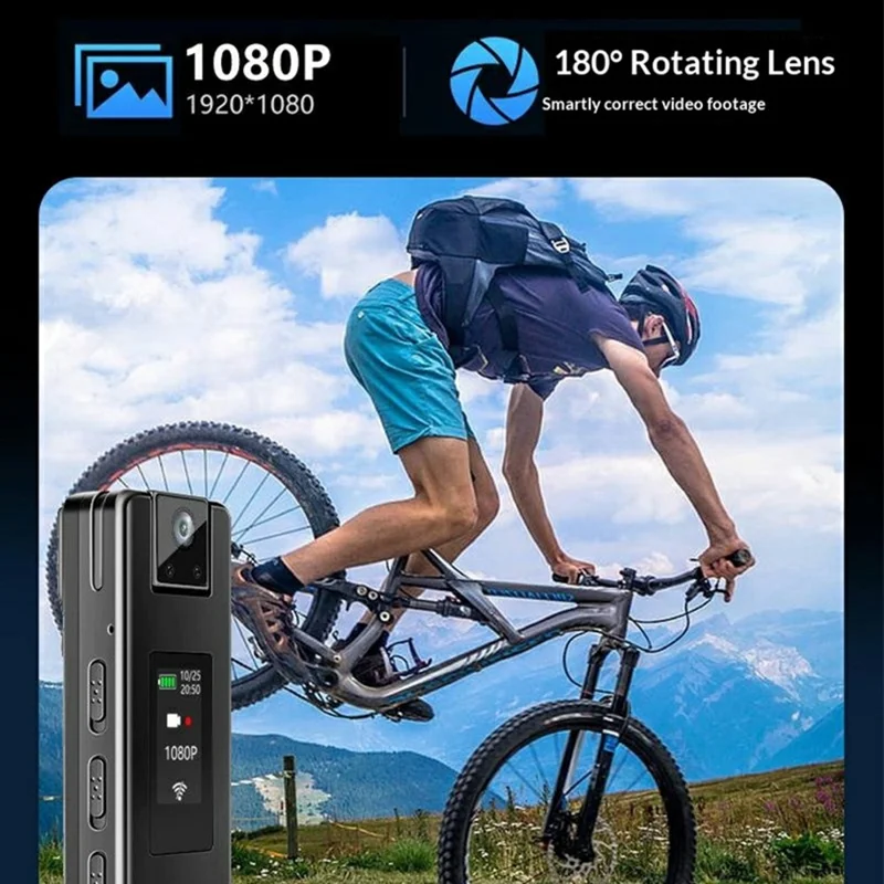 K66 1080P HD Fernkamera mit IR-Nachtsicht, drehbare Minikamera mit Ton-Aufzeichnung, 180° schwenkbar