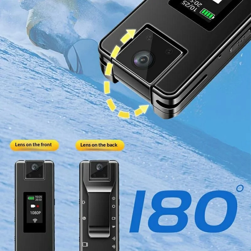 K66 1080P HD Fernkamera mit IR-Nachtsicht, drehbare Minikamera mit Ton-Aufzeichnung, 180° schwenkbar