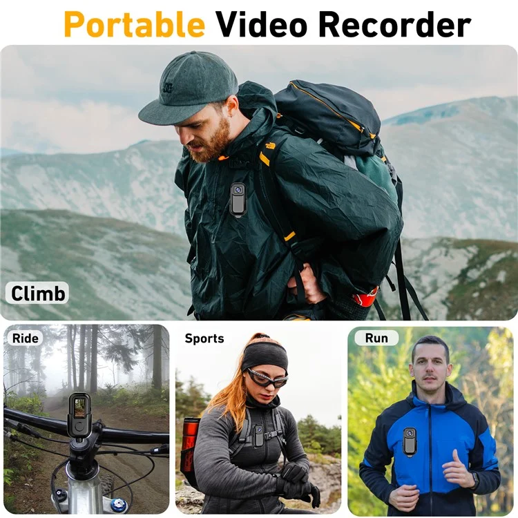 L11 0,96" 1080P Mini Kamera Action Cam Sport DV Video-Aufnahme Taschenformat Kamera - Schwarz