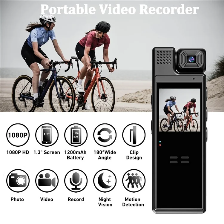Caméra vidéo WiFi L9WiFi Outdoor Sports Conference Enregistrement HD Vision nocturne