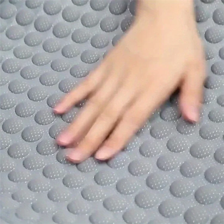 Alfombrilla Refrescante de Verano de 3D Masaje Transpirable Seda de Hielo Funda Universal para Asiento Delantero de Coche + Cojín de Respaldo - Gris