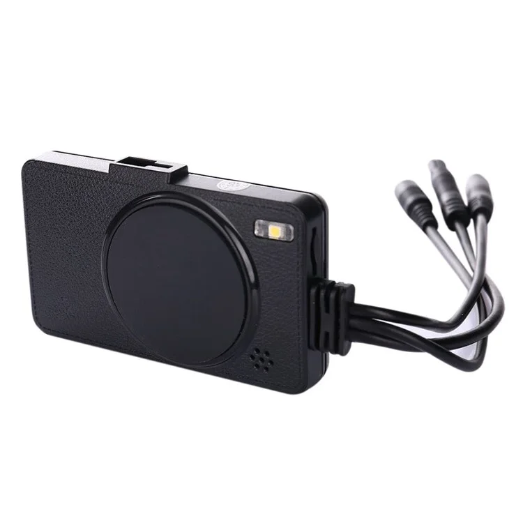 Cámara De Motocicleta MT-80 720p Recordadora De Datos Delantera Y Trasera Motorcilla LCD LCD Grabina Oculta Batería De 200 MAh De 200 MAh