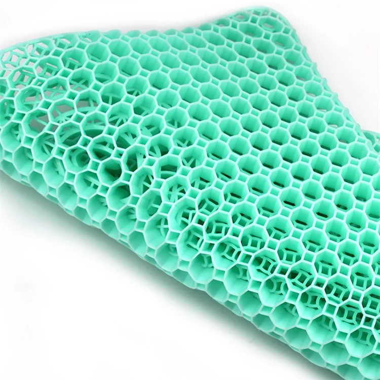 Cojín de asiento de coche con respiración de refrigeración de verano Honeycomb Soft PVC Chair Pad con cubierta de tela de seda de hielo