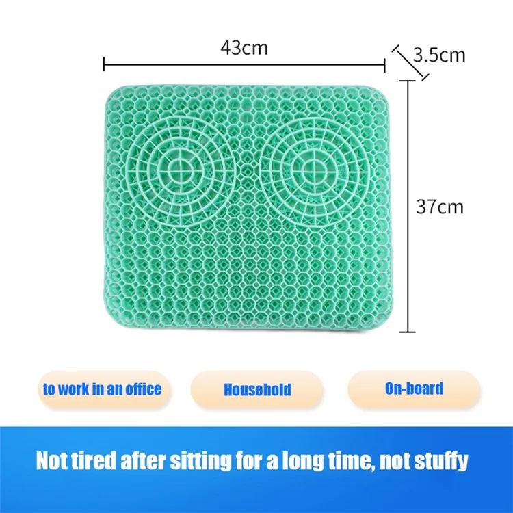Cojín de asiento de coche con respiración de refrigeración de verano Honeycomb Soft PVC Chair Pad con cubierta de tela de seda de hielo