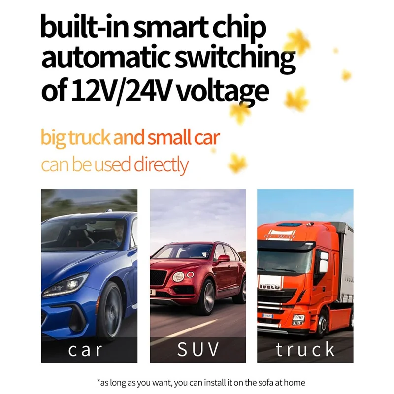 12V / 24V Single Seat Car Cigarette Lighter Heated Seat Cushion Chair Heating Pad with 3 Heat Settings - Black