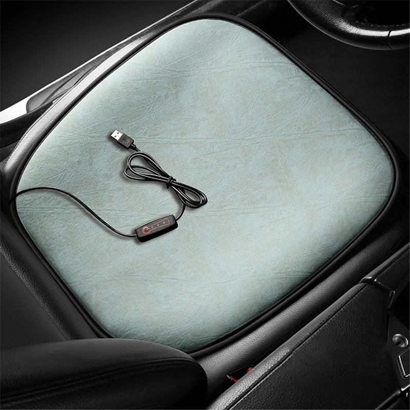 USB Heating Pad for Car 3 Temperature Car Seat Cover Cushion - Green