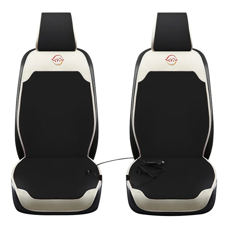 Coussin chauffant pour siège de voiture WM-XL2 2 pièces / set 12 V / 24 V Couverture de siège de véhicule chauffante universelle pour les jours froids - Noir