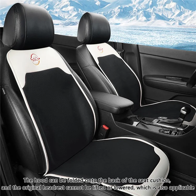 Coussin chauffant pour siège de voiture WM-XL2 2 pièces / set 12 V / 24 V Couverture de siège de véhicule chauffante universelle pour les jours froids - Noir